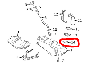 (New) 911 Sealing Ring for Fuel Pump Flange - 2012-23