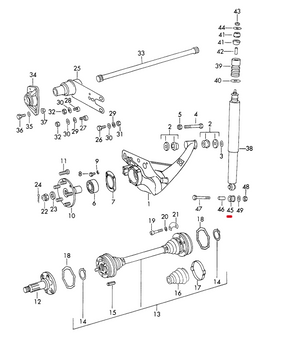 (New) 911/912 Lower Shock Mount Bushing - 1965-71