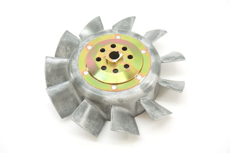 (New) 911 Alternator Fan Impeller Galvanized White - 1965-68