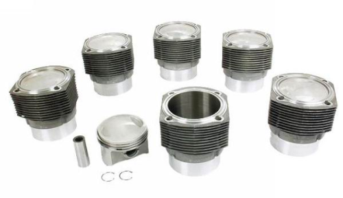 (New) 911S 2.4L Complete Set of 6 Pistons and Cylinders - 1972-73