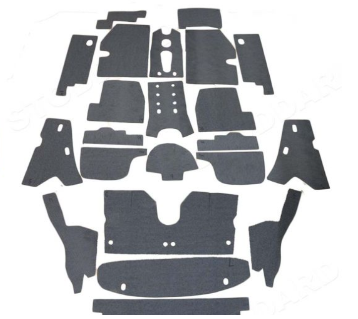 (New) 356 BT6/C Cabriolet Interior Body Insulation Kit - 1961-65