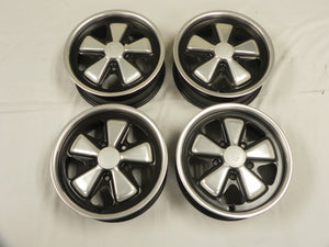 (Original) Complete Set of 4 Early 6j x 15 Forged Alloy Flat Six Fuchs Wheels - 1965-89