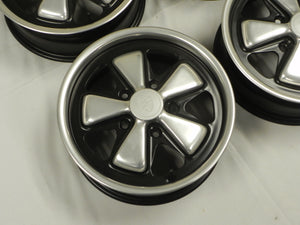 (Original) Complete Set of 4 Early 6j x 15 Forged Alloy Flat Six Fuchs Wheels - 1965-89