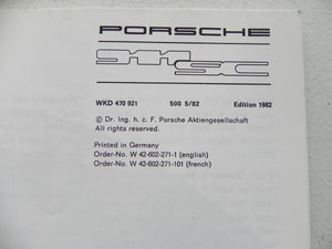 (Used) 82 911SC Owners Manual