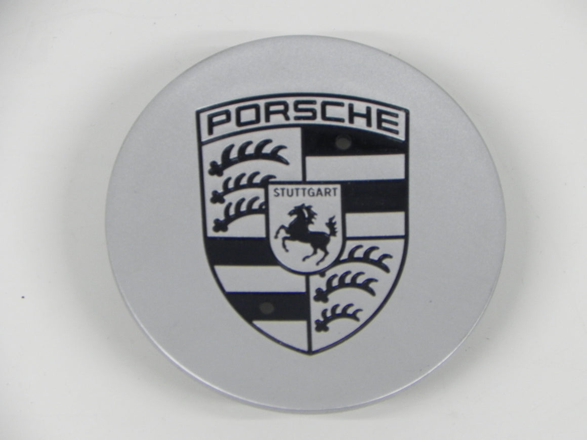 (Used) 911/Boxster/Cayenne/Cayman Concave Center Cap w/ Black Porsche Crest - 1999-14