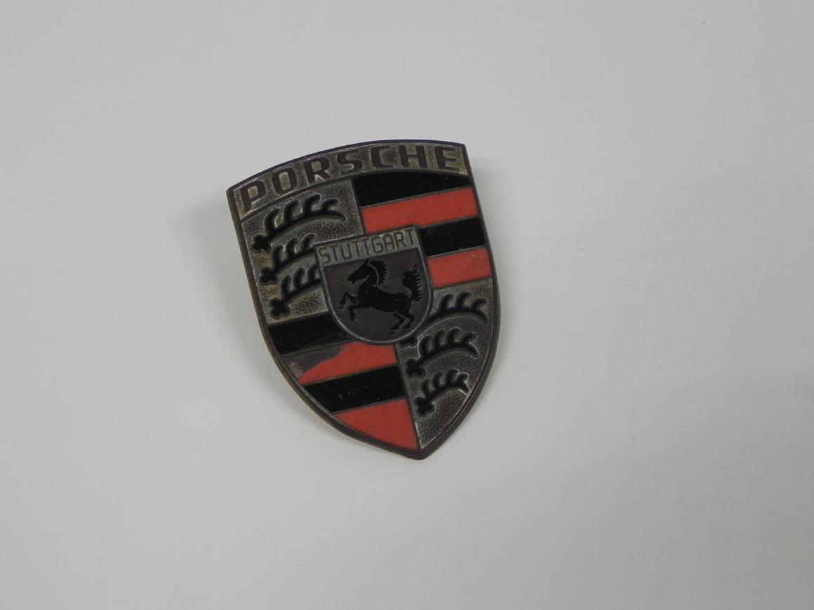 (Used Original) 911/912 Porsche Hood Crest with Orange Bars - 1965-74