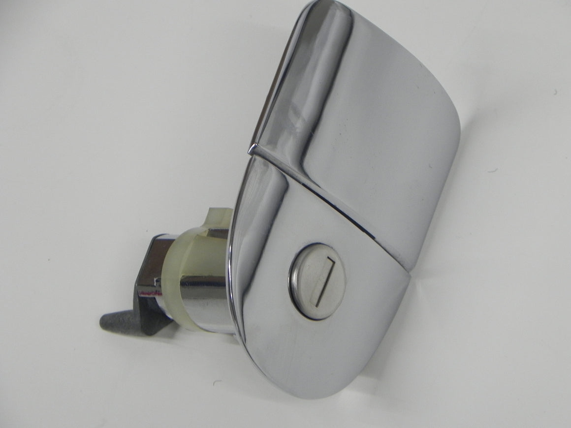 (NOS) 914 Right Chrome Door Base Handle - Lock and Key - 1970-76