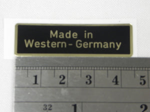 (New) 356/911/912 Made in Western - Germany Decal