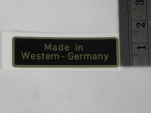 (New) 356/911/912 Made in Western - Germany Decal