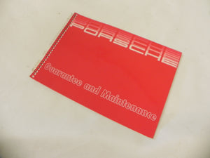(Original) 911/924/928/944 Guarantee and Maintenance Manual - 1986
