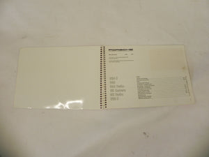 (Original) 911/924/928/944 Guarantee and Maintenance Manual - 1986