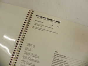 (Original) 911/924/928/944 Guarantee and Maintenance Manual - 1986