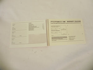 (Original) 911/924/928/944 Warranty and Maintenance Manual - 1986