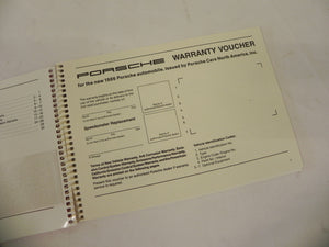 (Original) 911/924/928/944 Warranty and Maintenance Manual - 1986