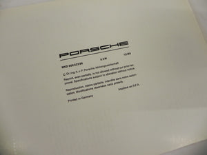 (Original) 911/924/928/944 Warranty and Maintenance Manual - 1986