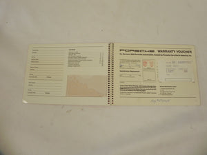 (Original) 911/924/928/944 Warranty and Maintenance Manual - 1986