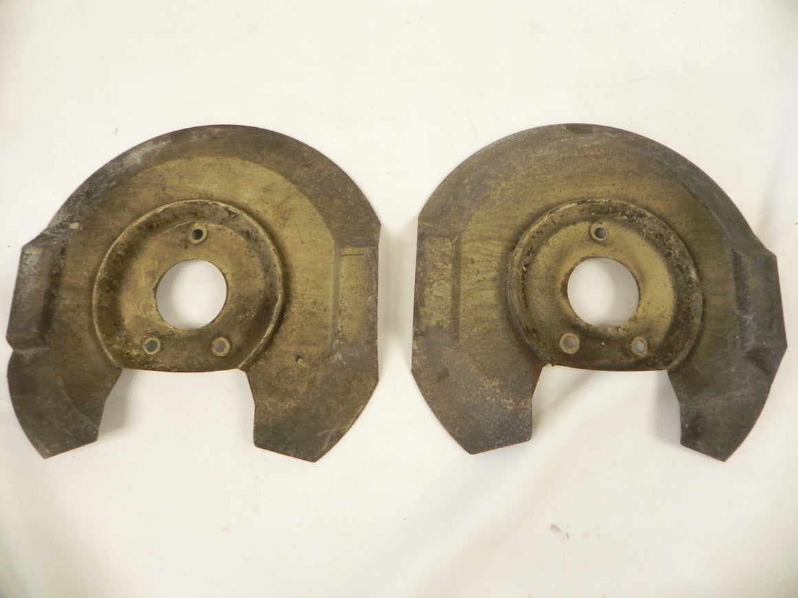 (Used) 1pr. 912/911T Front Brake Backing Plates - 1969