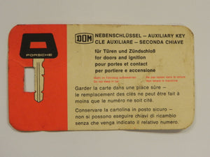 (Original) 911/914/930 Black Master Key Coded 1186 - 1965-89