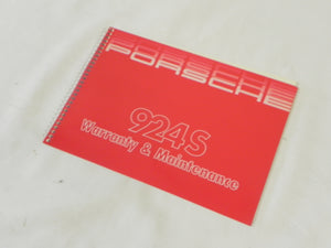 (NOS) 924S Warranty Manual - 1987
