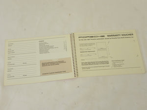 (NOS) 924S Warranty Manual - 1987