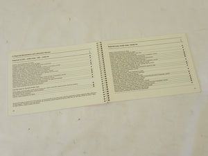 (NOS) 924S Warranty Manual - 1987