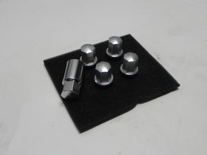 (New) Set of 4 Anodize-Look Security Locking Alloy Lug Nuts And Key - Fuchs Wheel - 1964-98