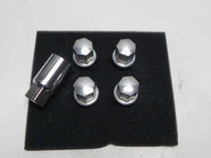 (New) Set of 4 Anodize-Look Security Locking Alloy Lug Nuts And Key - Fuchs Wheel - 1964-98