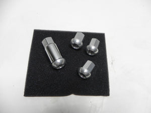 (New) Set of 4 Anodize-Look Security Locking Alloy Lug Nuts And Key - Fuchs Wheel - 1964-98