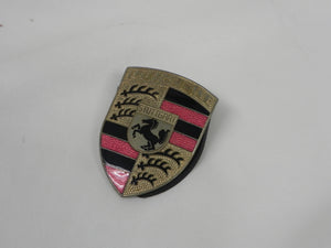 (Used) 911 Porsche Hood Crest Emblem with Maroon Bars - 1975-94