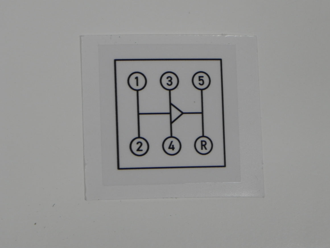 (New) 915 5 Speed Shift Pattern Decals On The Shifter - 1972-86