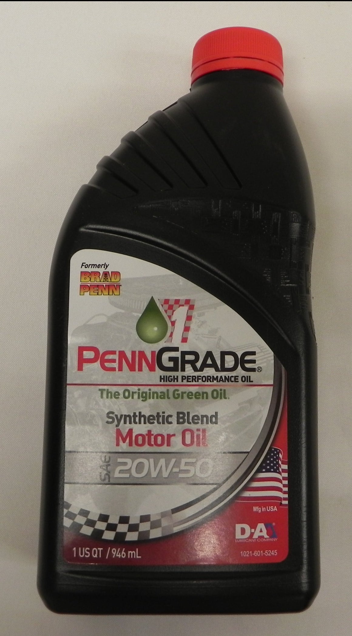 (New) 20 w 50 Brad Penn High Performance Oil - The Green Oil -  Contains High Levels of Zinc / Phosphorous