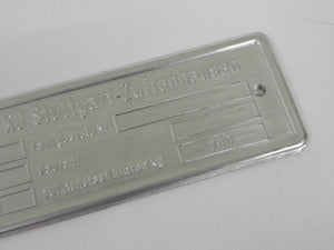 356 A Chassis ID Plate