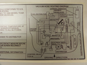 (New) 911 Turbo Emission Catalyst Decal - 1988-89