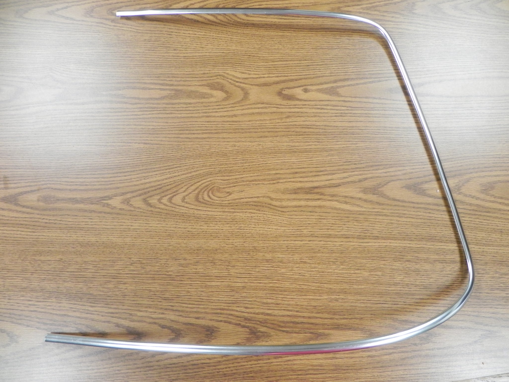 (New) Imperfect Left Front Windshield Bright Aluminum Trim - 1965-77