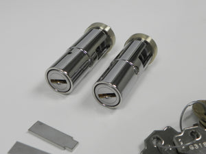 (New) 356 Pre-A/AT1 Pair of Lock Cylinders and Receivers - 1950-57