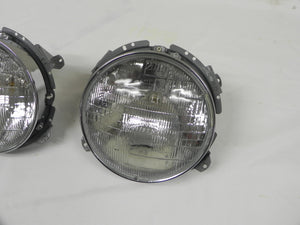 (Used) 911/912/930 Pair of Sealed Beam Headlamps w/ Carriers - 1968-86