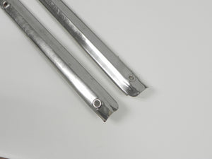 (Original) 911/912 Pair of Polished Stainless Steel Door Step Threshold Plate and Carpet Trim - 1965-66