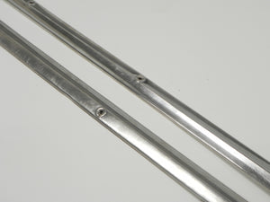 (Original) 911/912 Pair of Polished Stainless Steel Door Step Threshold Plate and Carpet Trim - 1965-66
