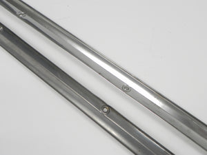 (Original) 911/912 Pair of Polished Stainless Steel Door Step Threshold Plate and Carpet Trim - 1965-66