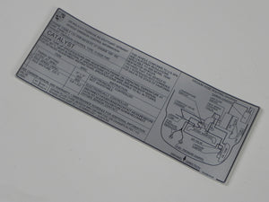 (New) 911 Carrera Catalyst Decal (California) - 1985-86