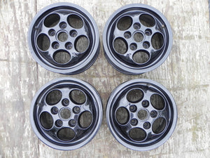 (Used) 944 Set of 4 Phone Dial 6jx15" Black Wheels