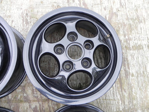 (Used) 944 Set of 4 Phone Dial 6jx15" Black Wheels