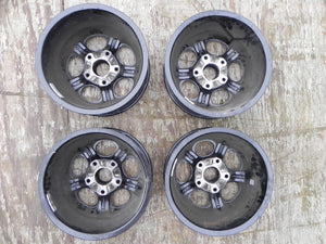 (Used) 944 Set of 4 Phone Dial 6jx15" Black Wheels