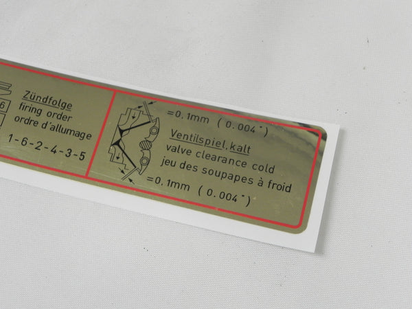 (New) 911 Engine Compartment Decal with Red Border - 1964-66 - AASE Sales