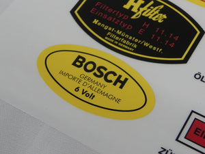 (New) 356/912 Engine Decal Set - 1950-69