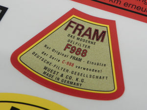 (New) 356/912 Engine Decal Set - 1950-69