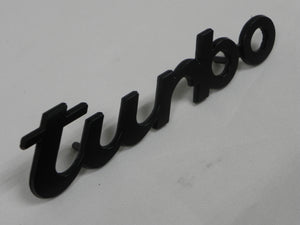 (New) Black Script Emblem: "Turbo" - 1978-89