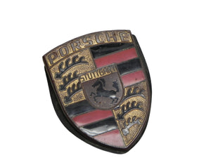 (Used Original) 911/912 Porsche Hood Crest with Orange Bars - 1965-74