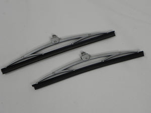 (Used) 356 Pre-A/A Set of Silver Screw-Type Windshield Wiper Blades - 1954-58