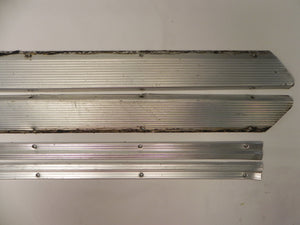 (Used) 911/912 Aluminum Door Step Threshold Plate and Carpet Trim Set - 1965-73